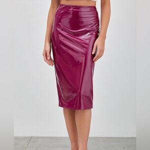 Do + Be New, mid-calf latex effect skirts